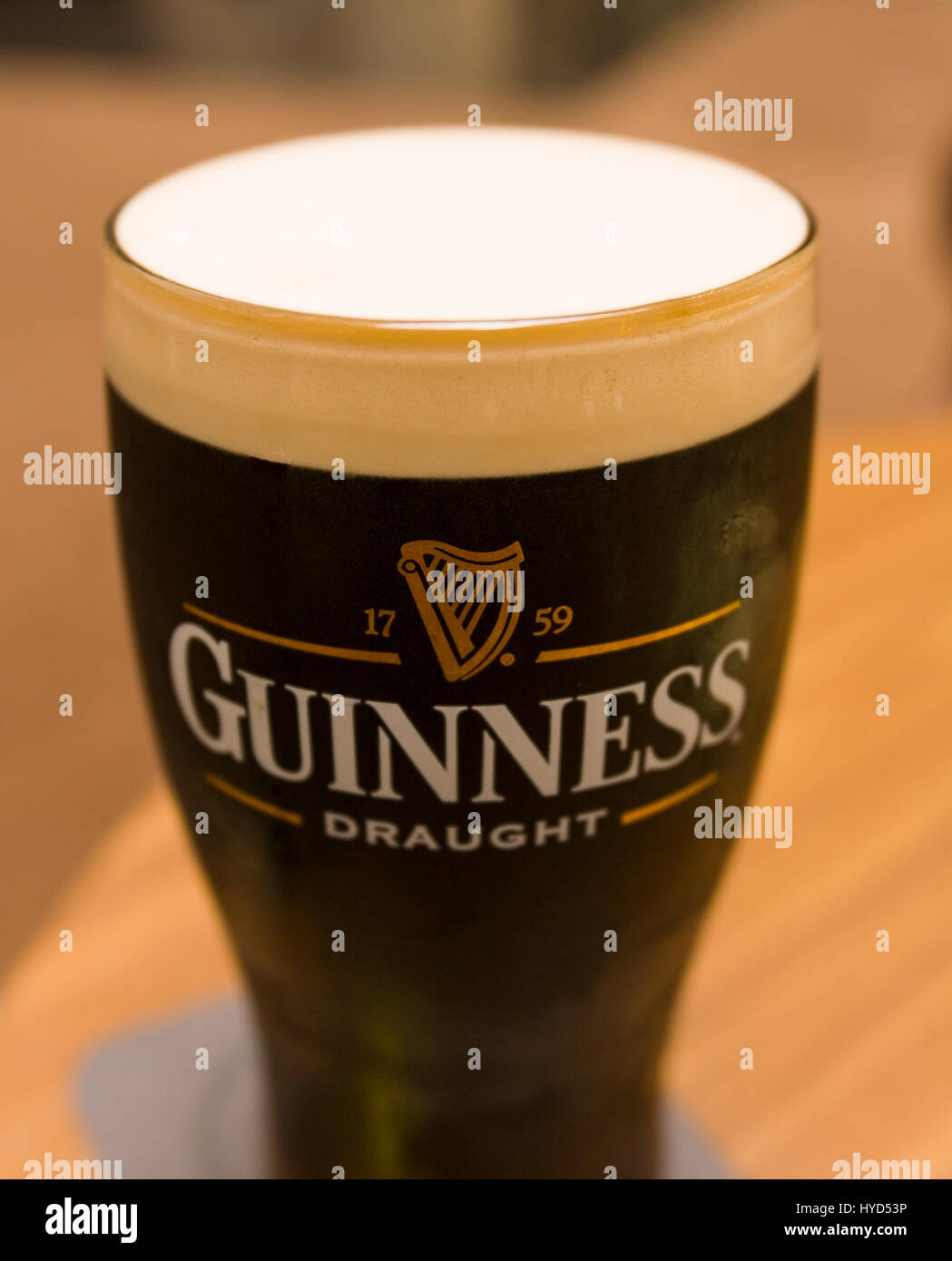 DUBLIN, IRELAND Pint of Guinness Stout draught beer Stock Photo Alamy