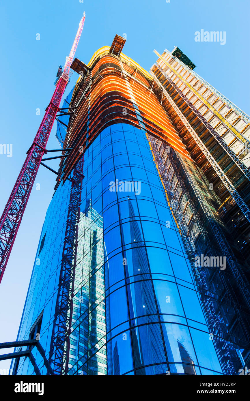 USA, New York State, New York City, Skyscraper under construction Stock
