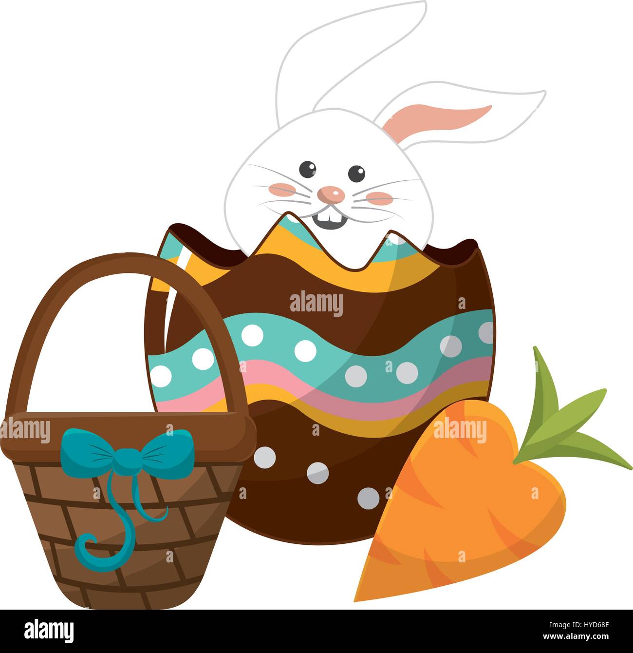 Easter bunny inside egg Stock Vector Images - Alamy