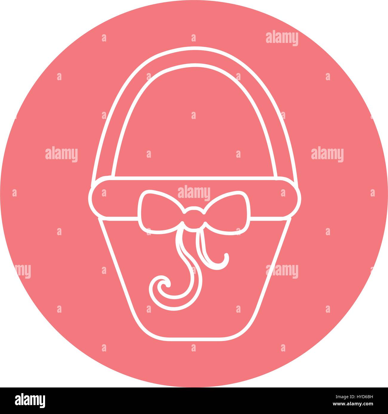 sticker hamper with ribbon bow decoration Stock Vector Image & Art Alamy