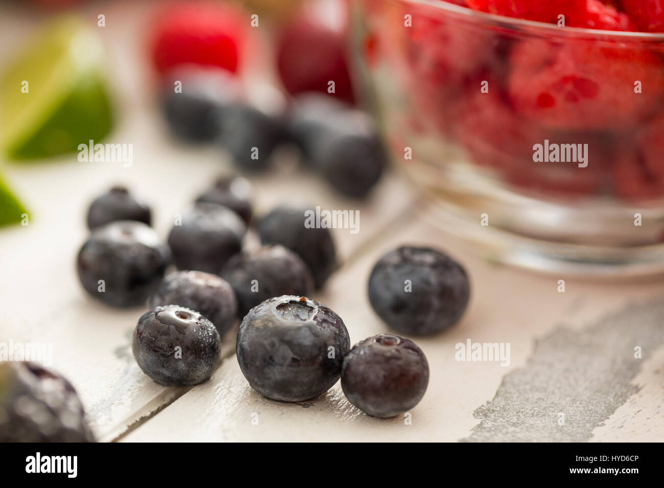Close-up of blueberries Stock Photo