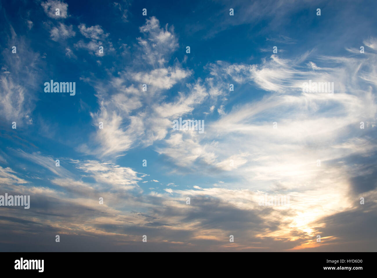 blue sky with white clouds closeup over the sea Stock Photo - Alamy
