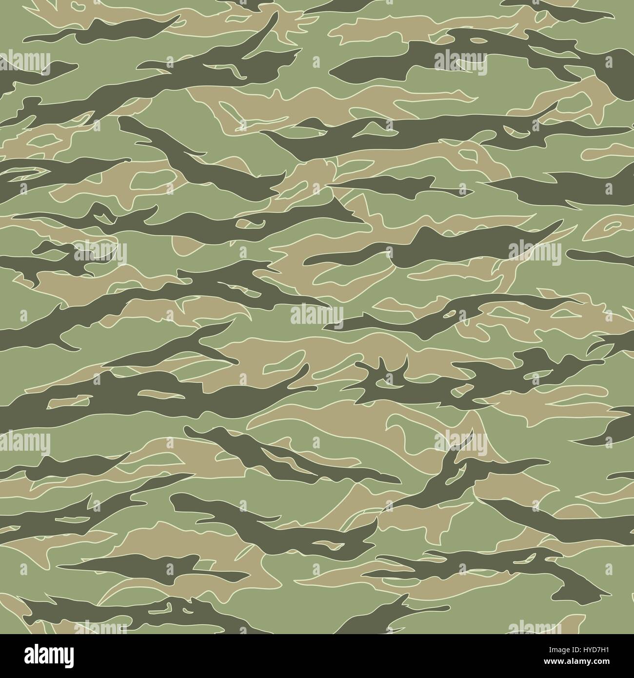 Vietnam Tiger stripe Camouflage seamless patterns Stock Vector