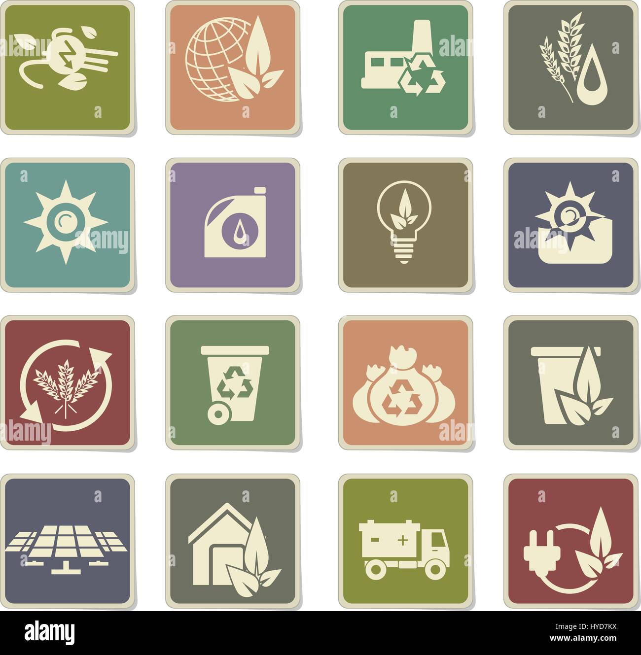 alternative energy vector icons for user interface design Stock Vector ...