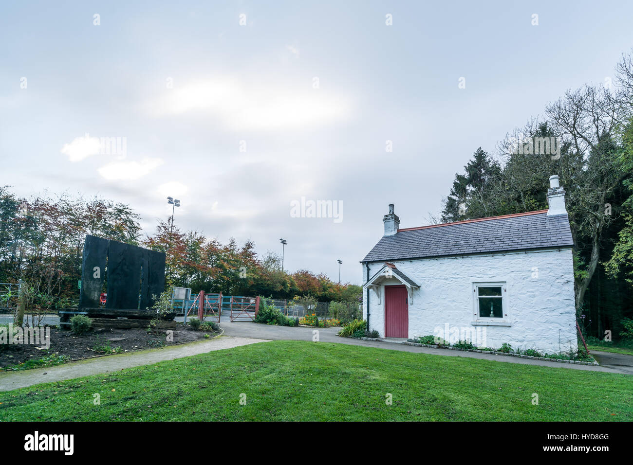 The entrance to Lock Keepers Inn along the Lagan Towpath. Stock Photo