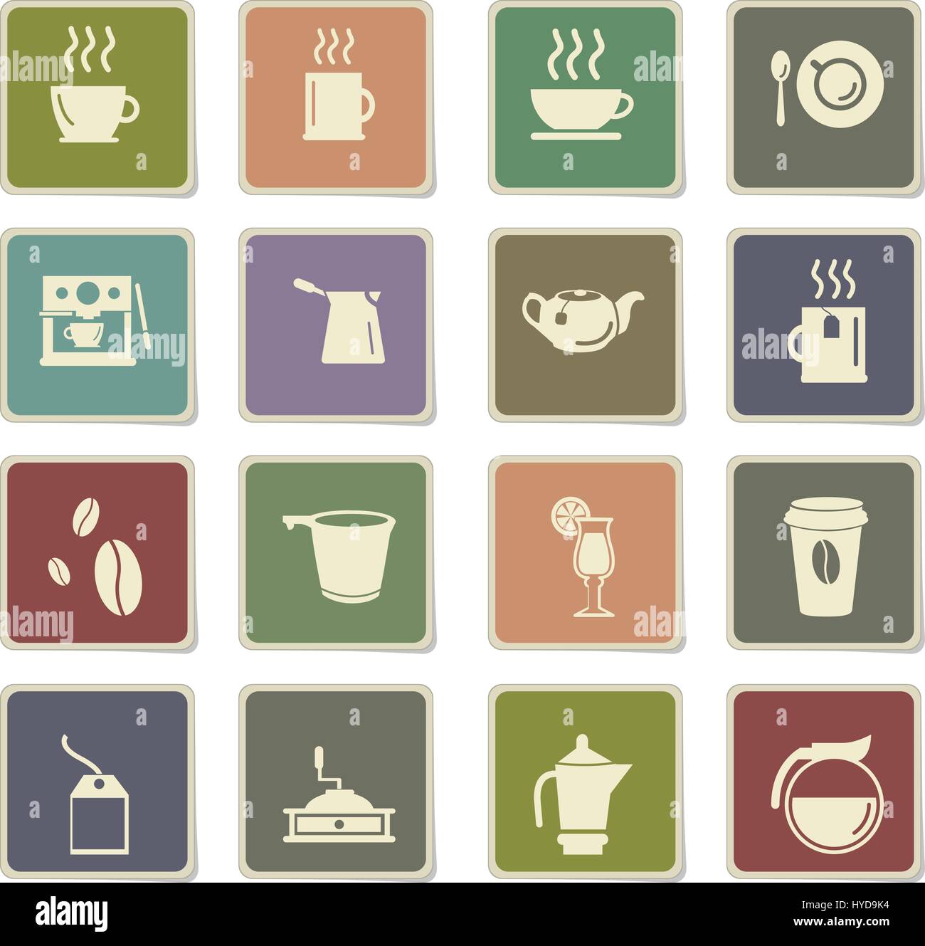 cafe vector icons for user interface design Stock Vector Image & Art ...