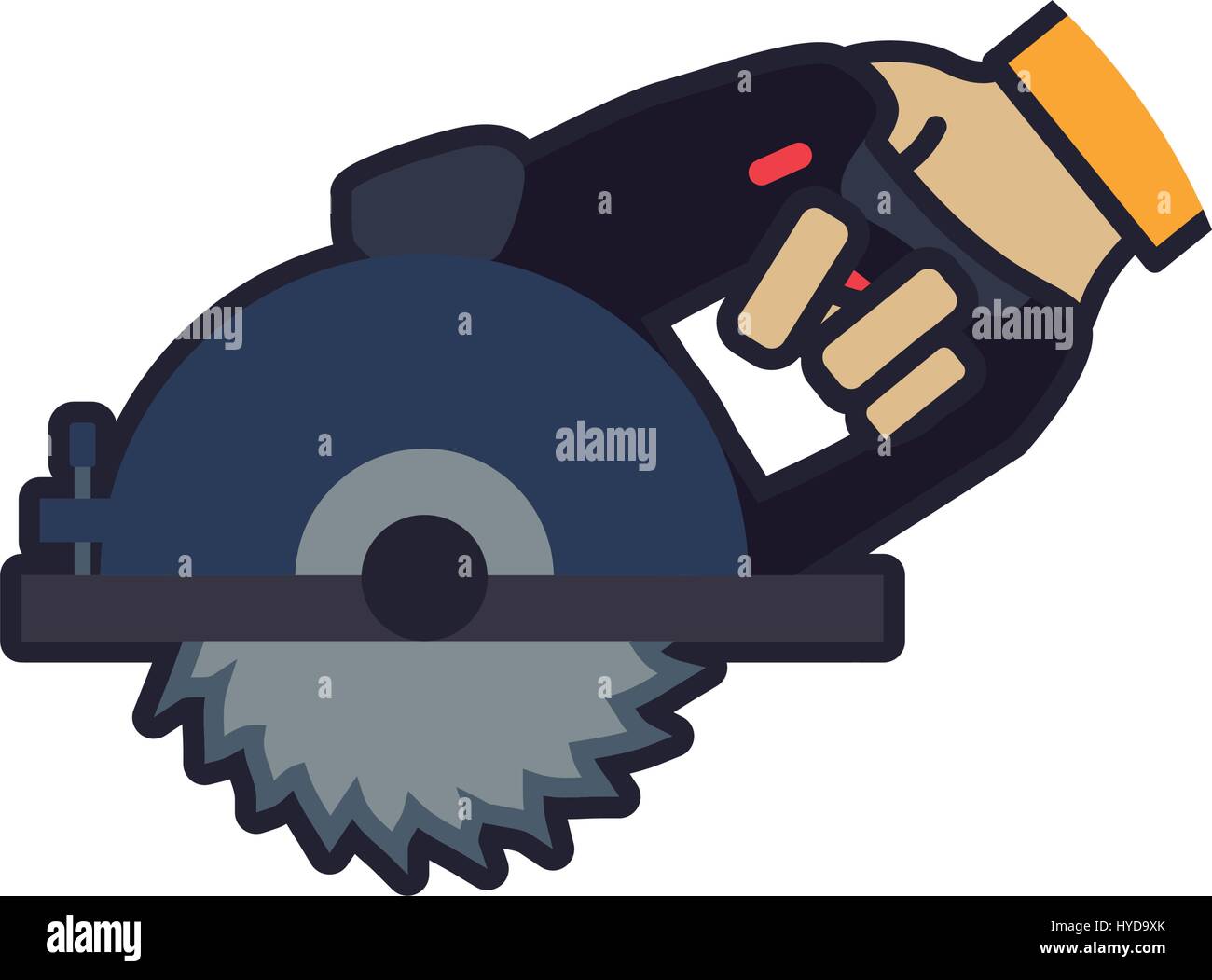 Using hand saw Stock Vector Images - Alamy