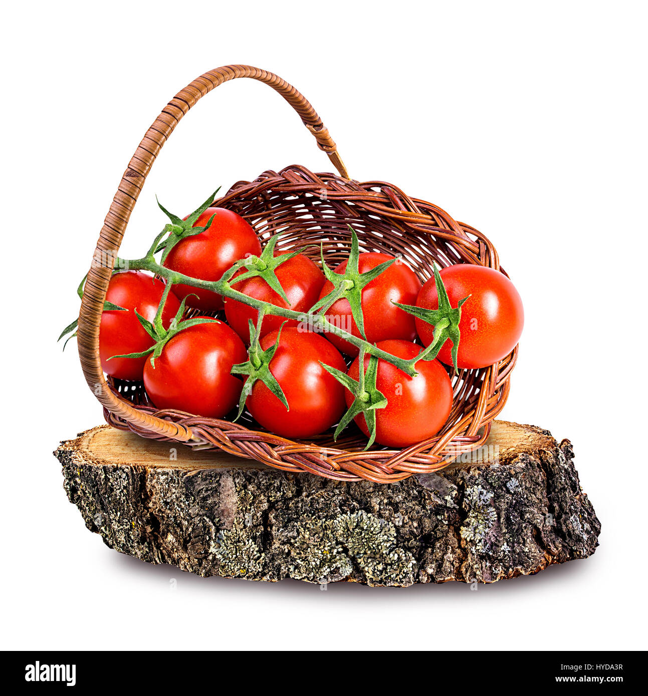 Cherry tomatoes isolated on a white background Stock Photo