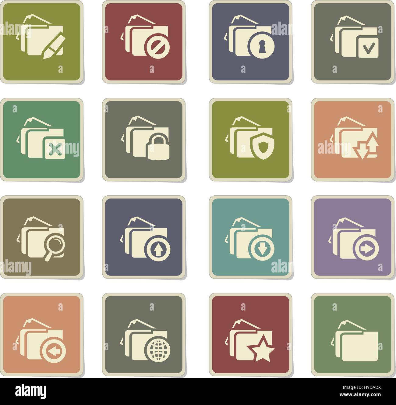 folder vector icons for user interface design Stock Vector Image & Art ...