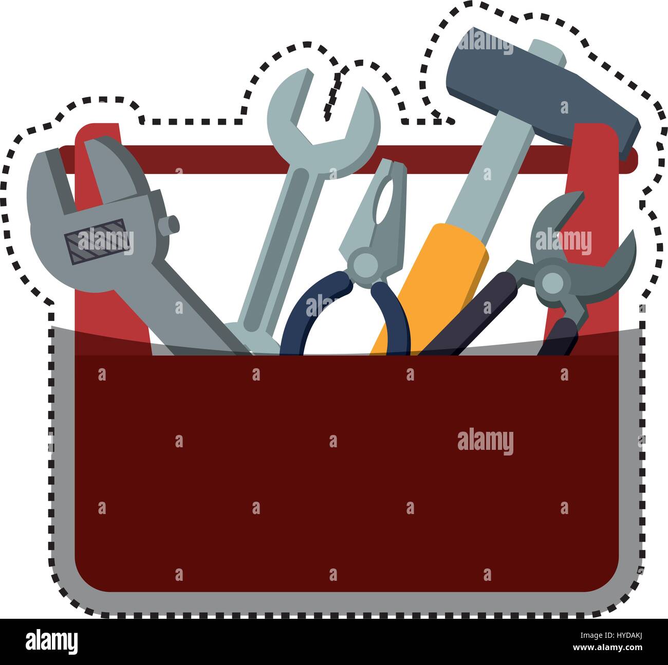 toolbox carpentry portable vector icon illustration graphic design