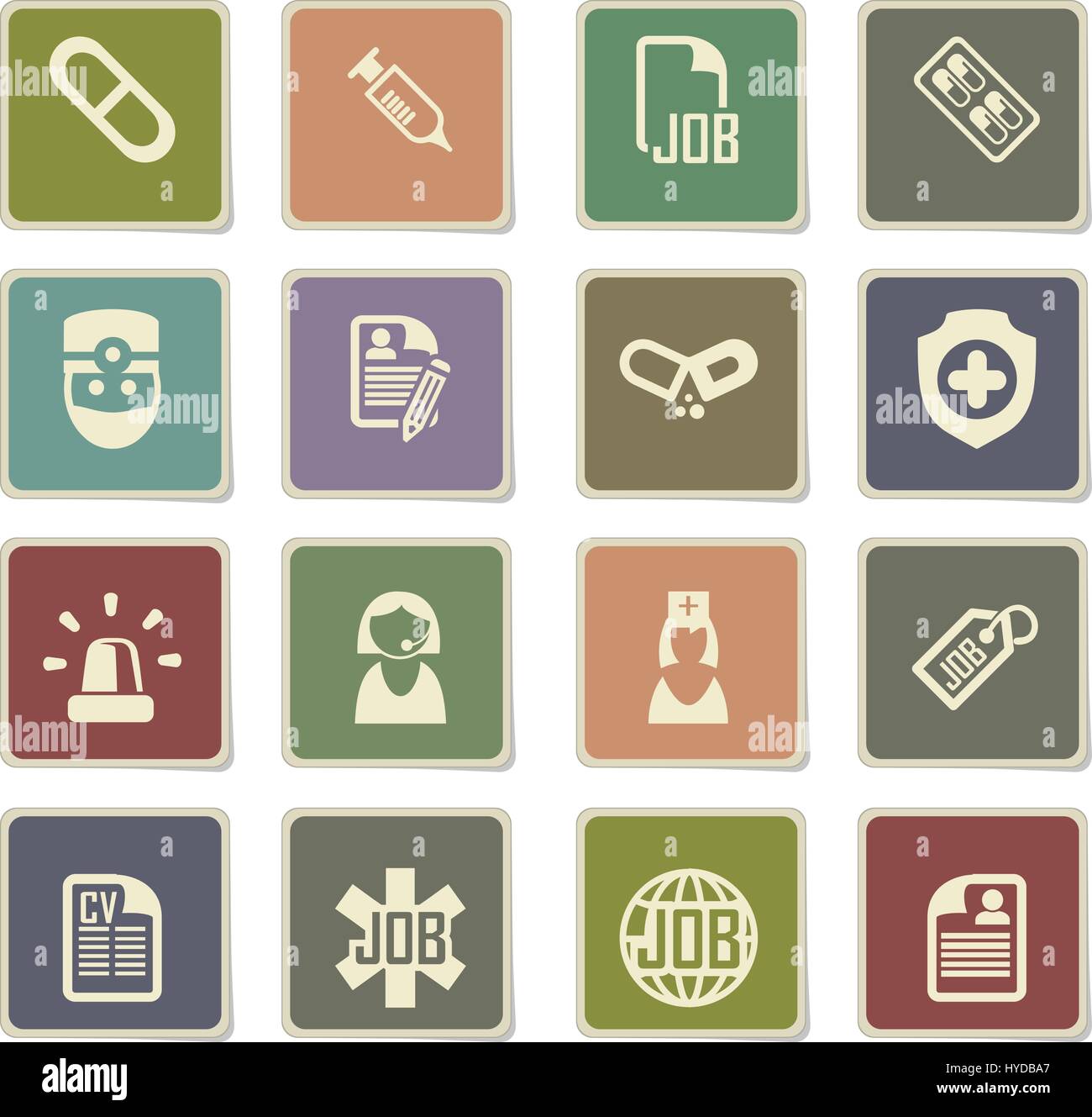 job search vector icons for user interface design Stock Vector Image ...