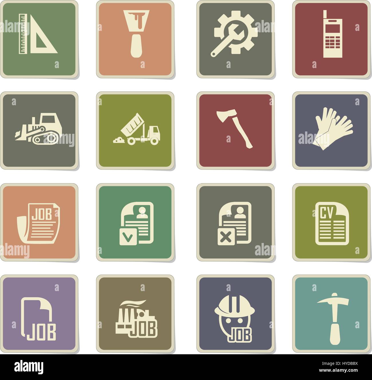 job search vector icons for user interface design Stock Vector Image ...