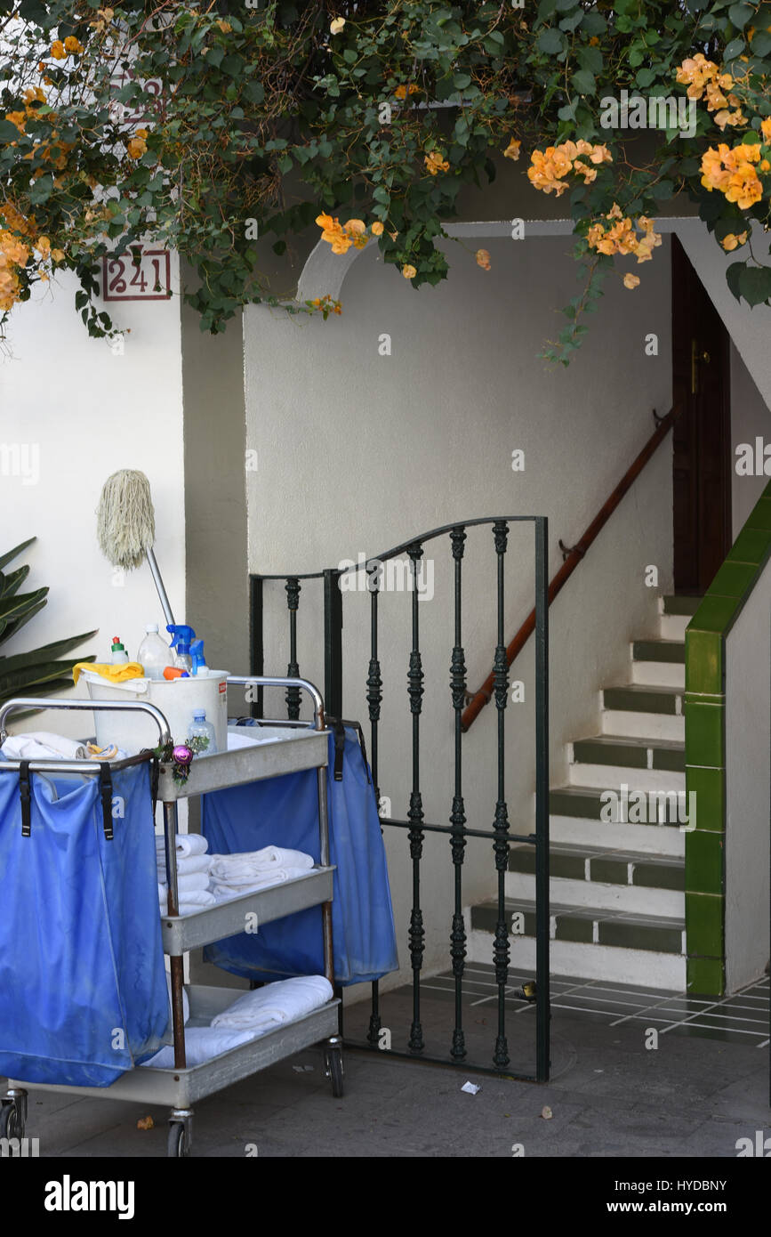 Hotel cleaning equipment Stock Photo Alamy