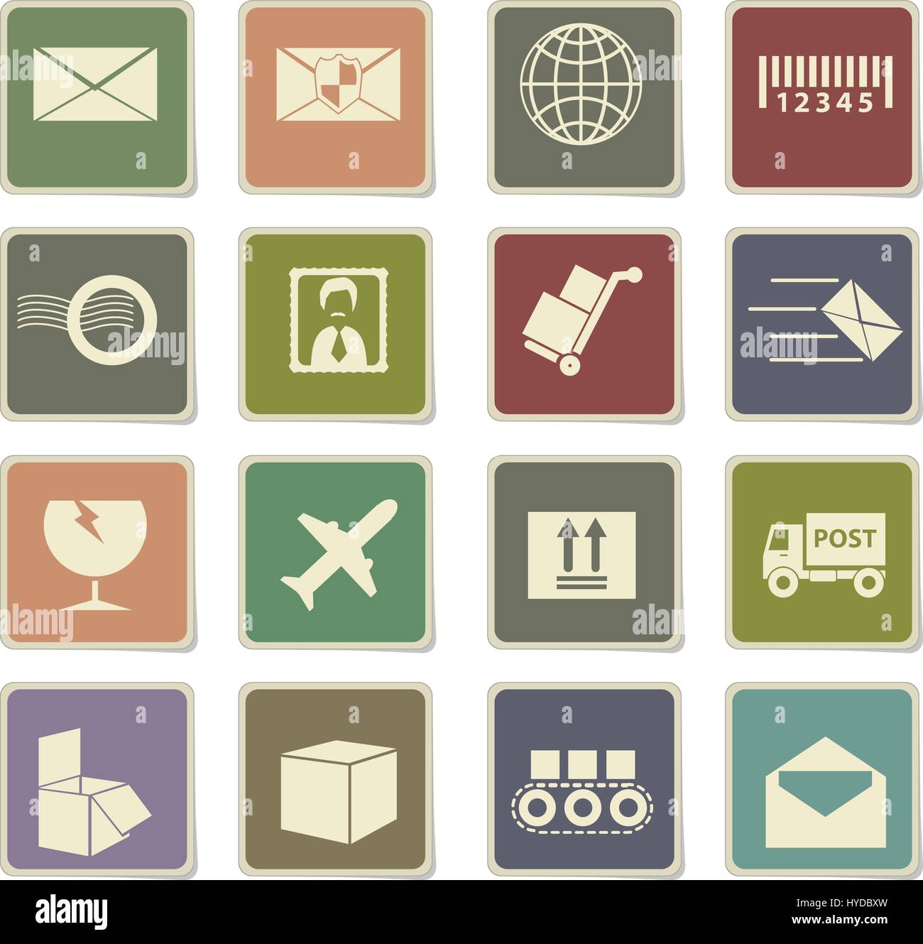 post service vector icons for user interface design Stock Vector Image ...