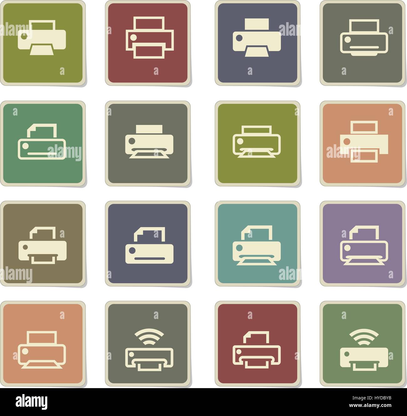 print vector icons for user interface design Stock Vector Image & Art ...