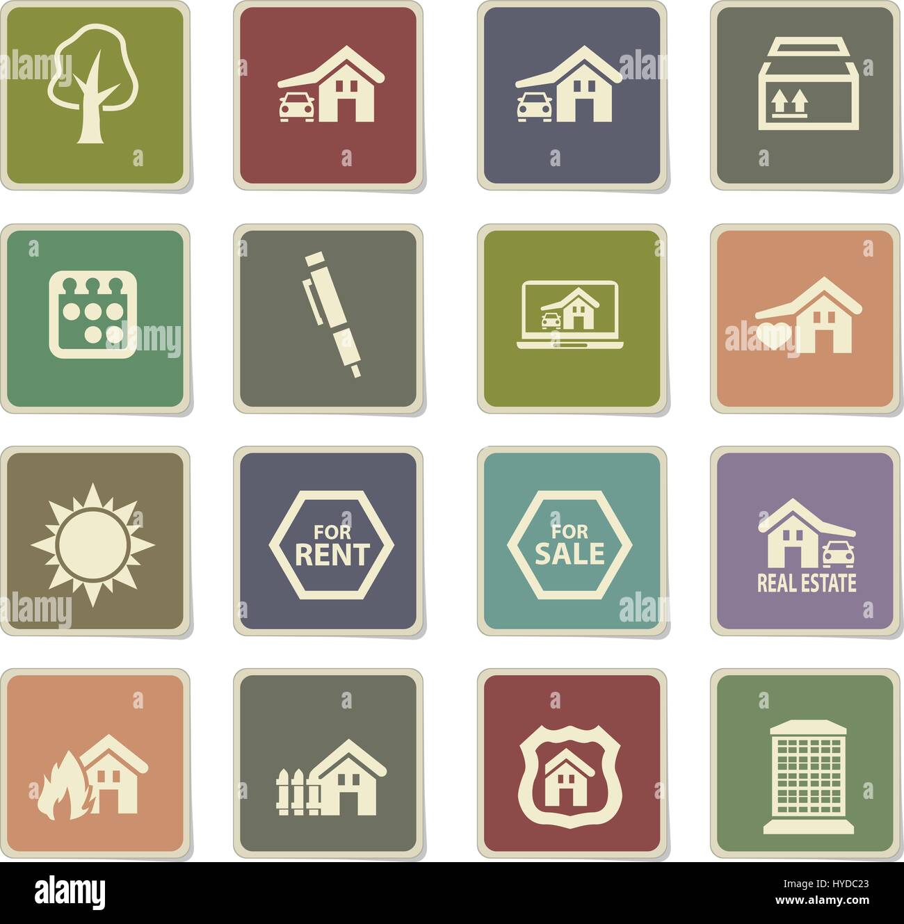 real estate vector icons for user interface design Stock Vector Image ...