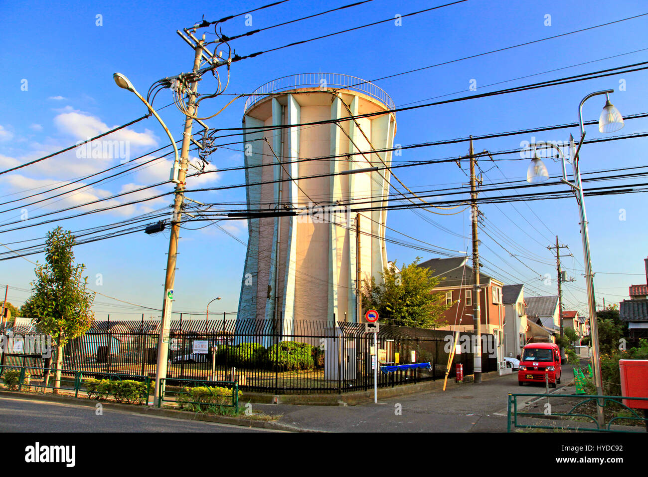 Pressure Control Water Tower in Kamishakujii Nerima Tokyo Japan Stock