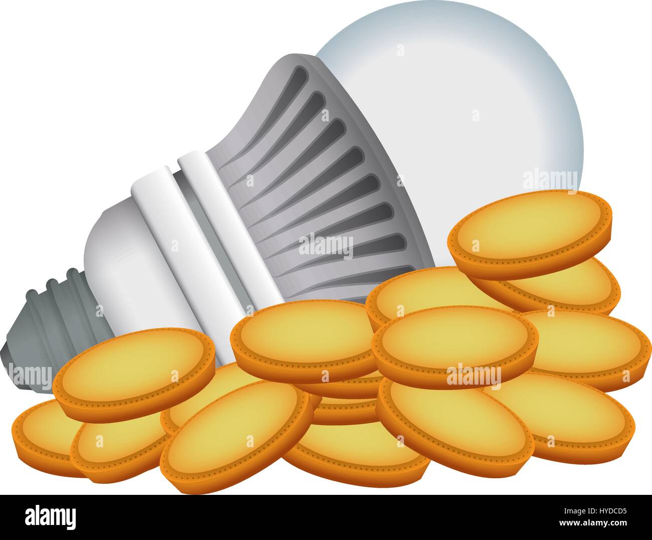 Energy bulb coins Stock Vector Images - Alamy