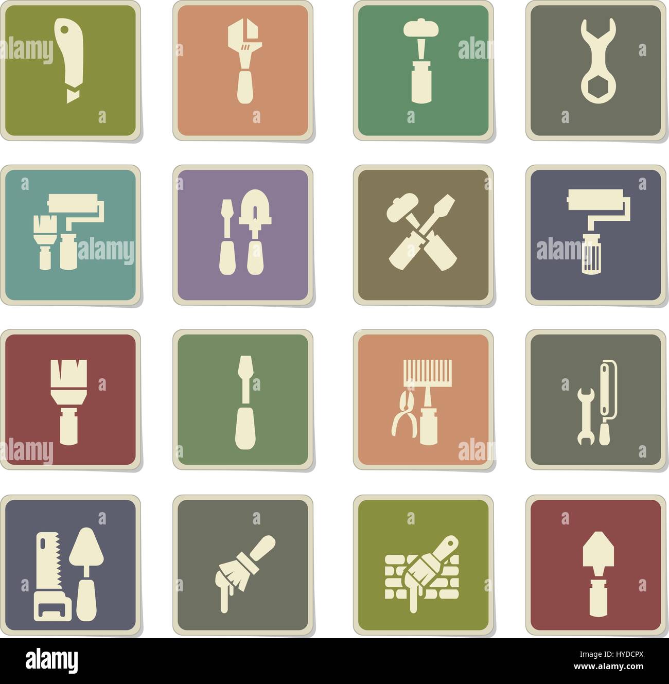 work tools vector icons for user interface design Stock Vector Image ...