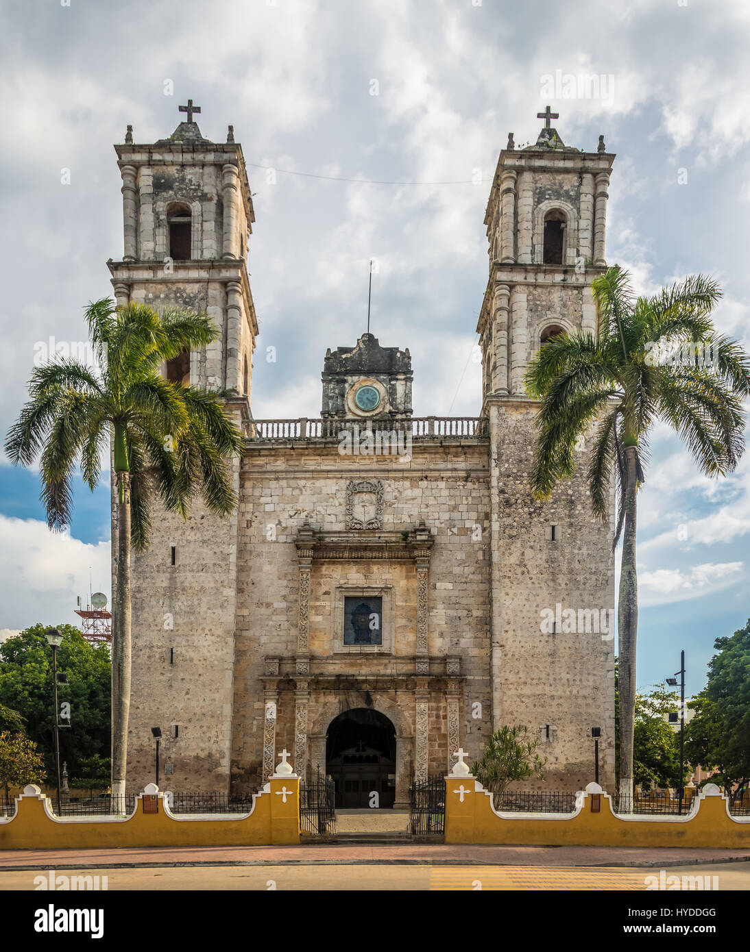 San Gervasio Cathedral, Valladolid - Mexico Stock Photo
