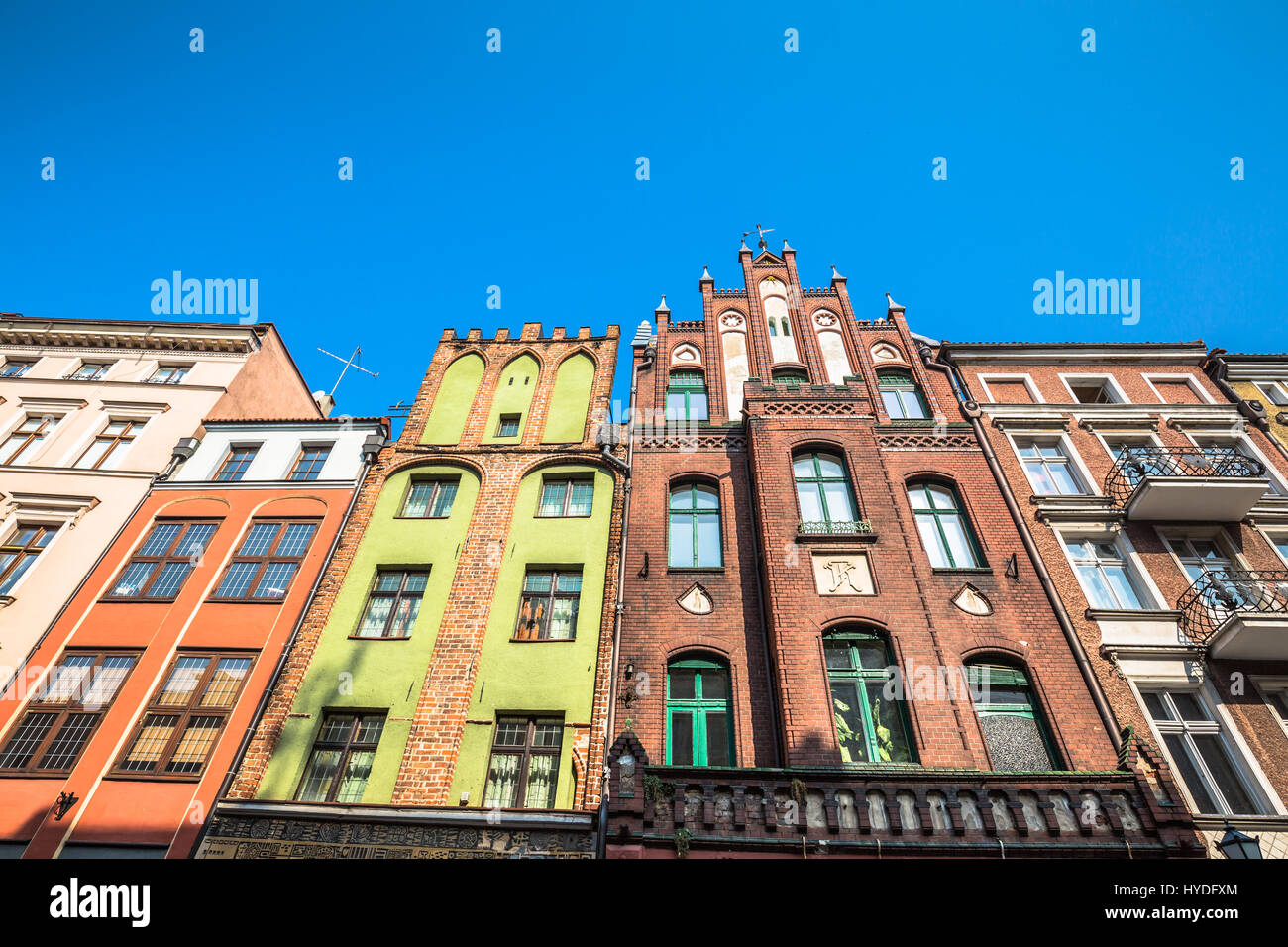 City of Torun in Poland, historic tenement houses Stock Photo Alamy