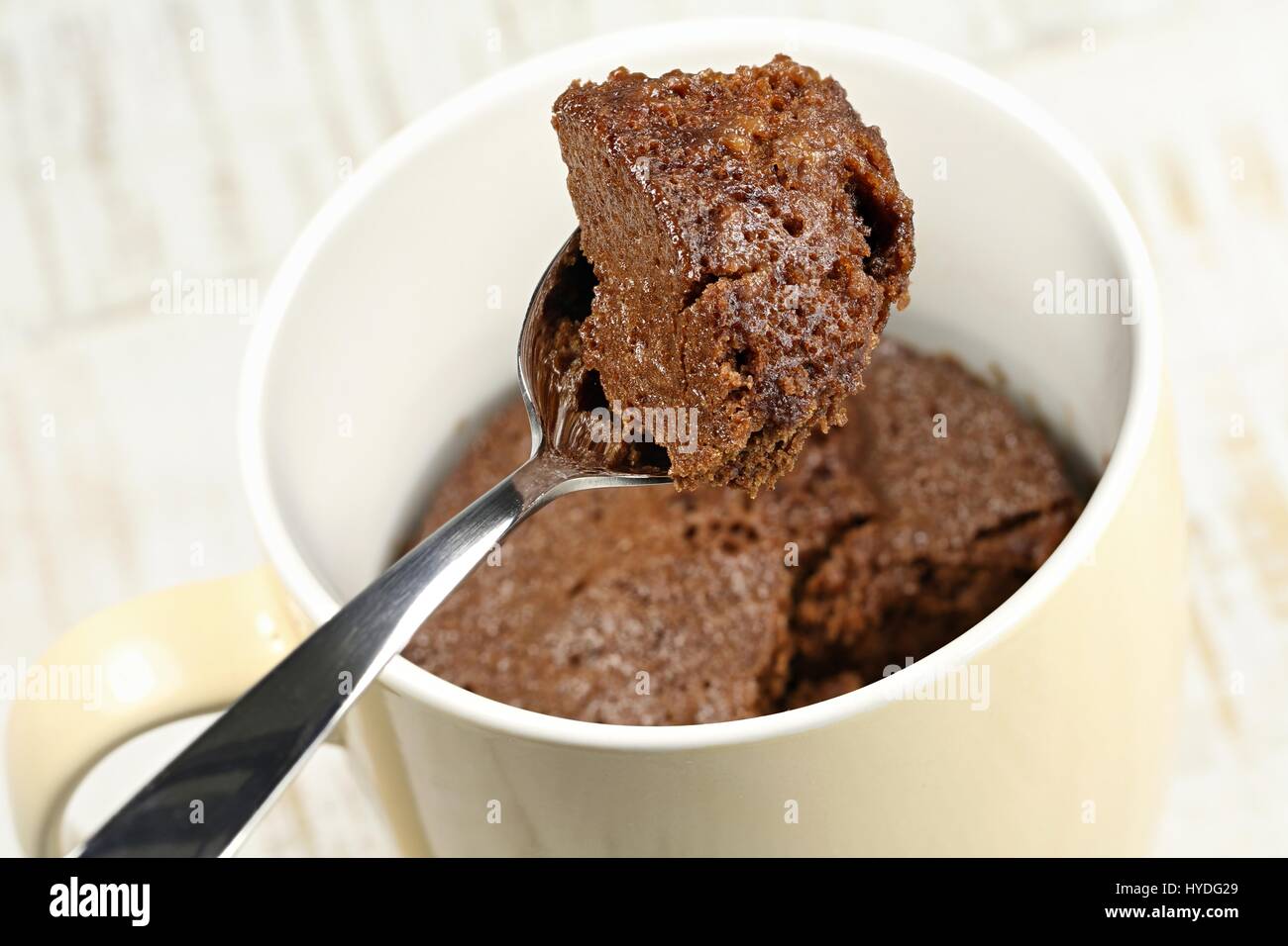 freshly baked chocolate mug cake Stock Photo - Alamy