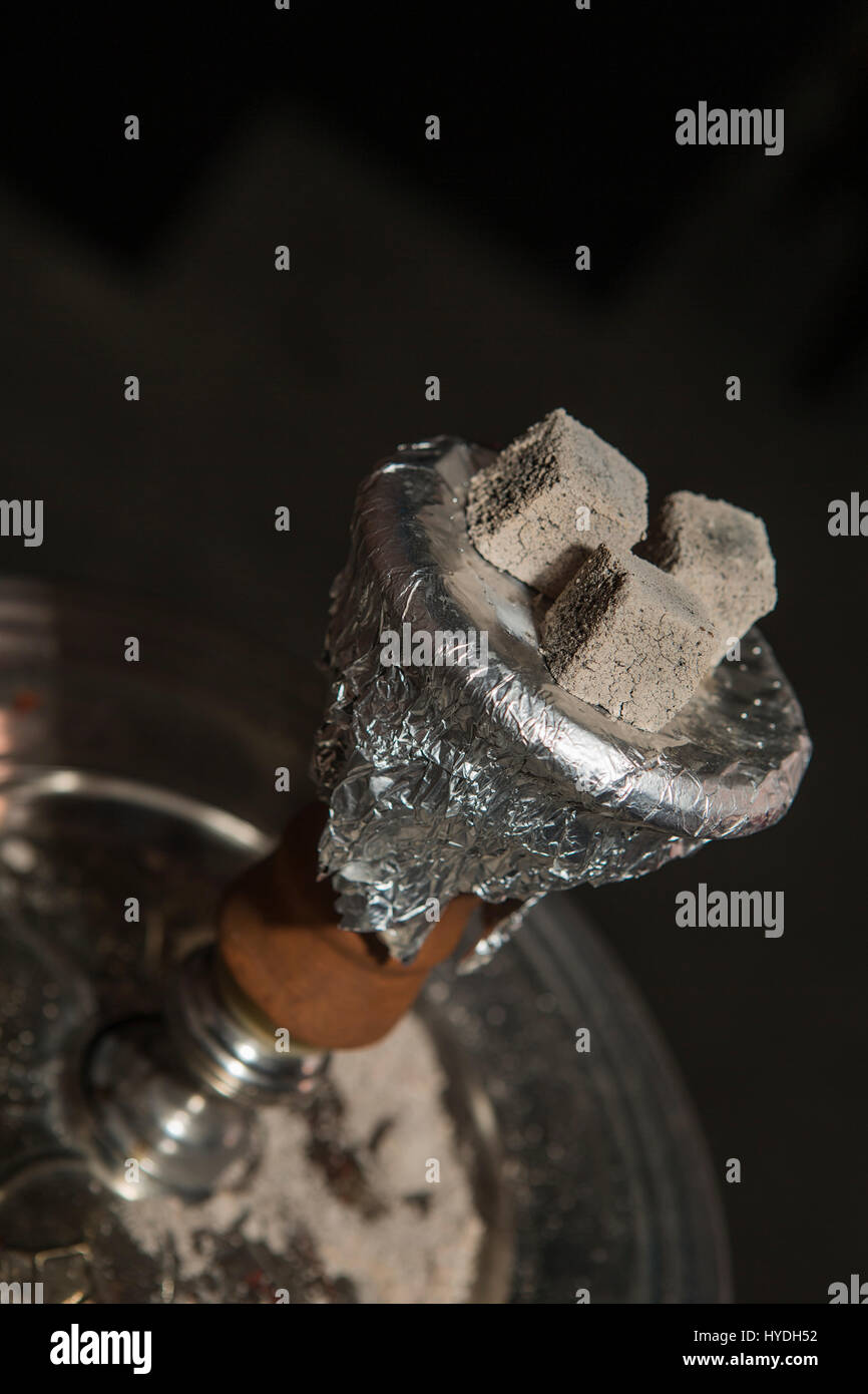Coal burns on the hookah Stock Photo Alamy