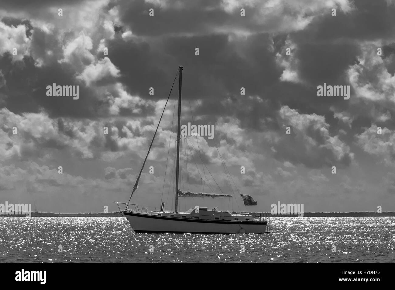 Sailing boat Black and White Stock Photos & Images - Alamy