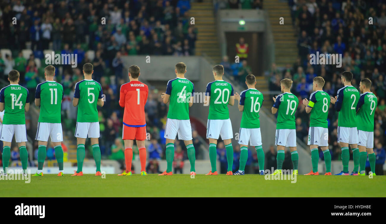 Northern Ireland's Football team Stock Photo
