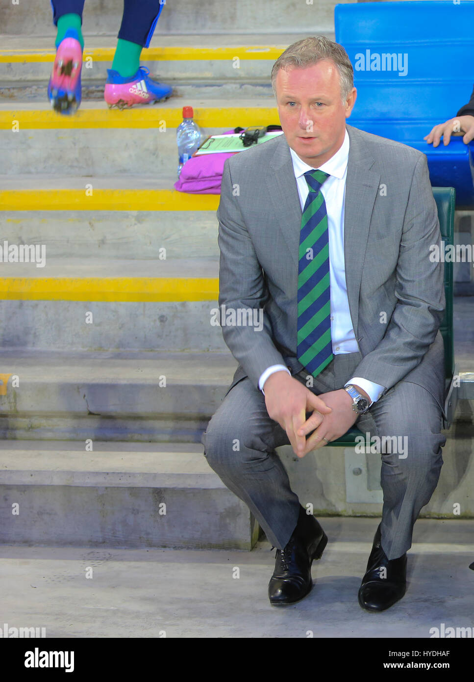 Northern Ireland manager Michael O'Neill Stock Photo
