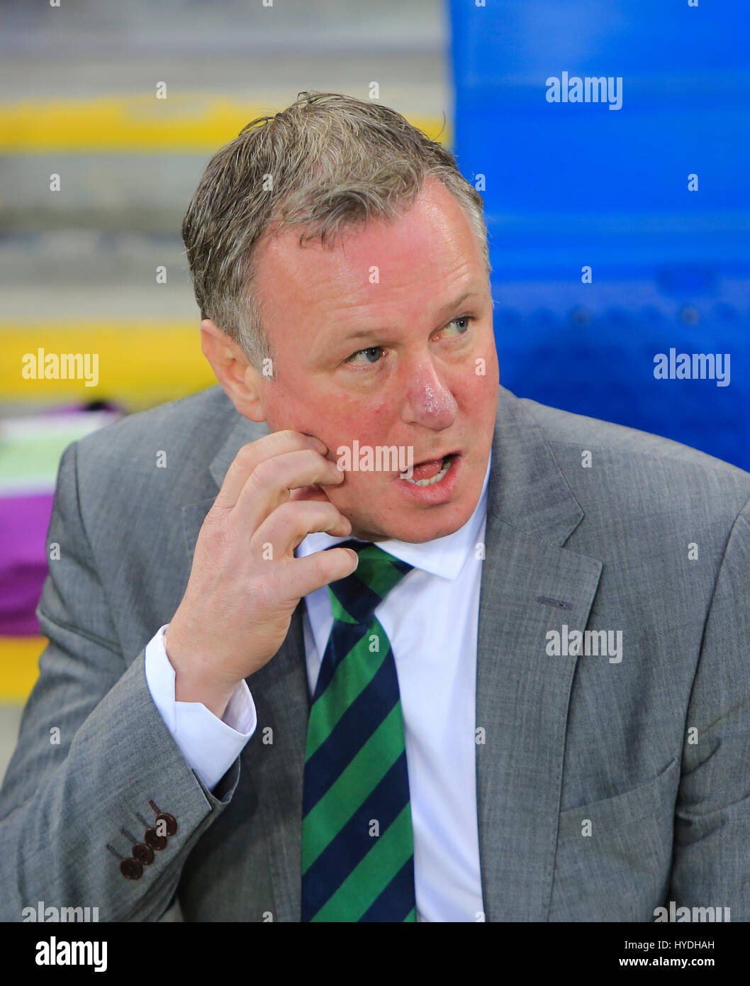 Northern Ireland manager Michael O'Neill Stock Photo