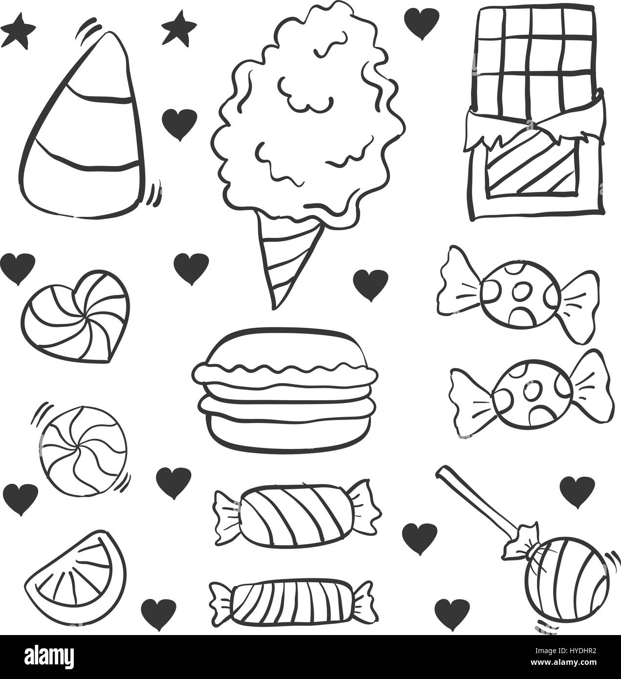 Vector art candy doodle style Stock Vector Image & Art Alamy