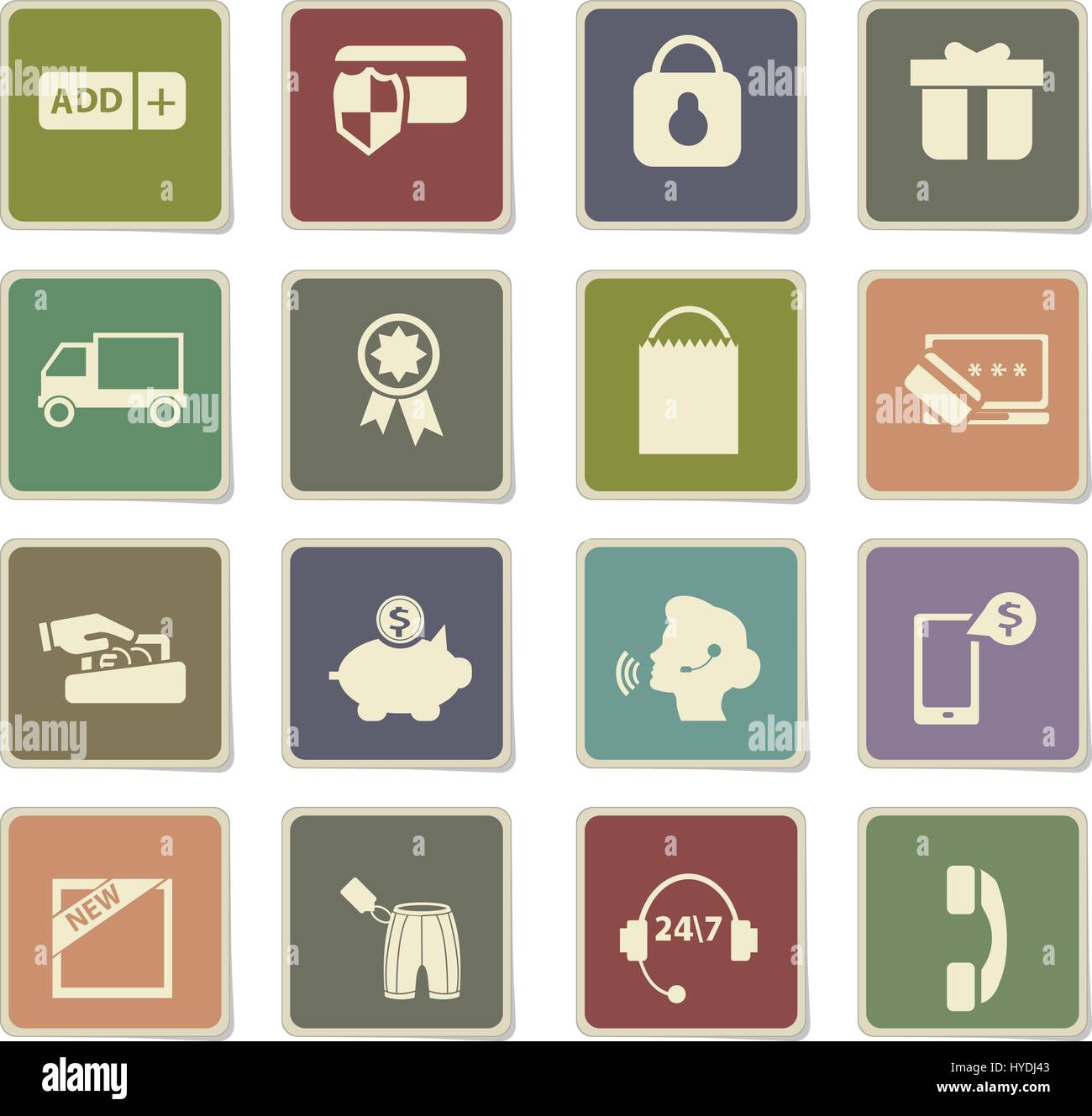 e-commerce vector icons for user interface design Stock Vector Image ...