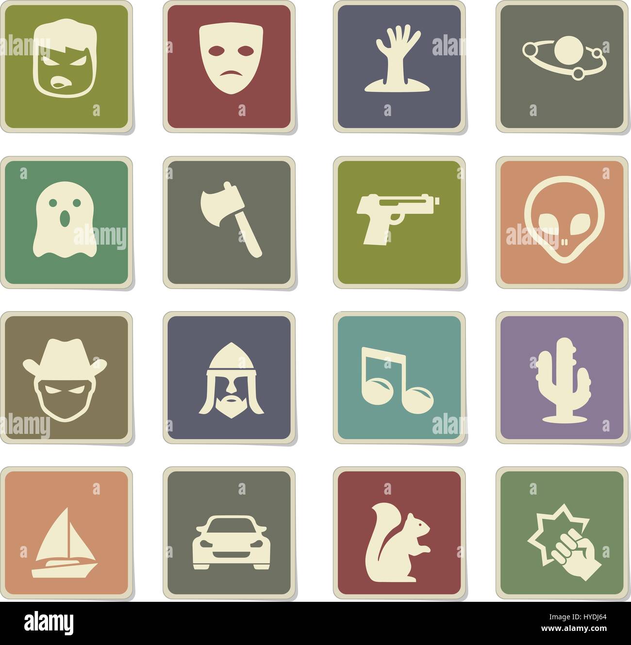 cinema genres vector icons for user interface design Stock Vector Image ...