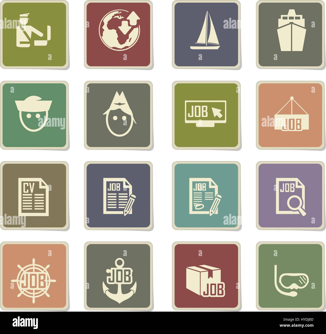 job search vector icons for user interface design Stock Vector Image ...