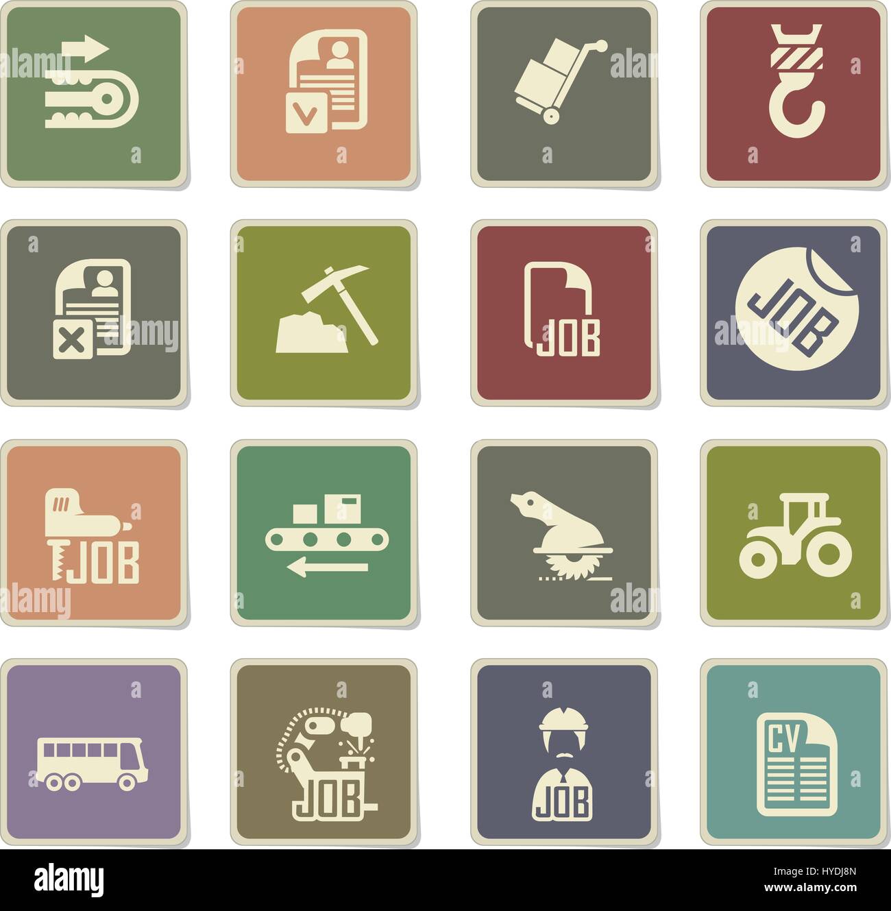job search vector icons for user interface design Stock Vector Image ...