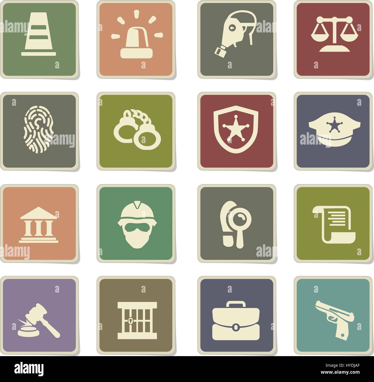 police vector icons for user interface design Stock Vector Image & Art ...