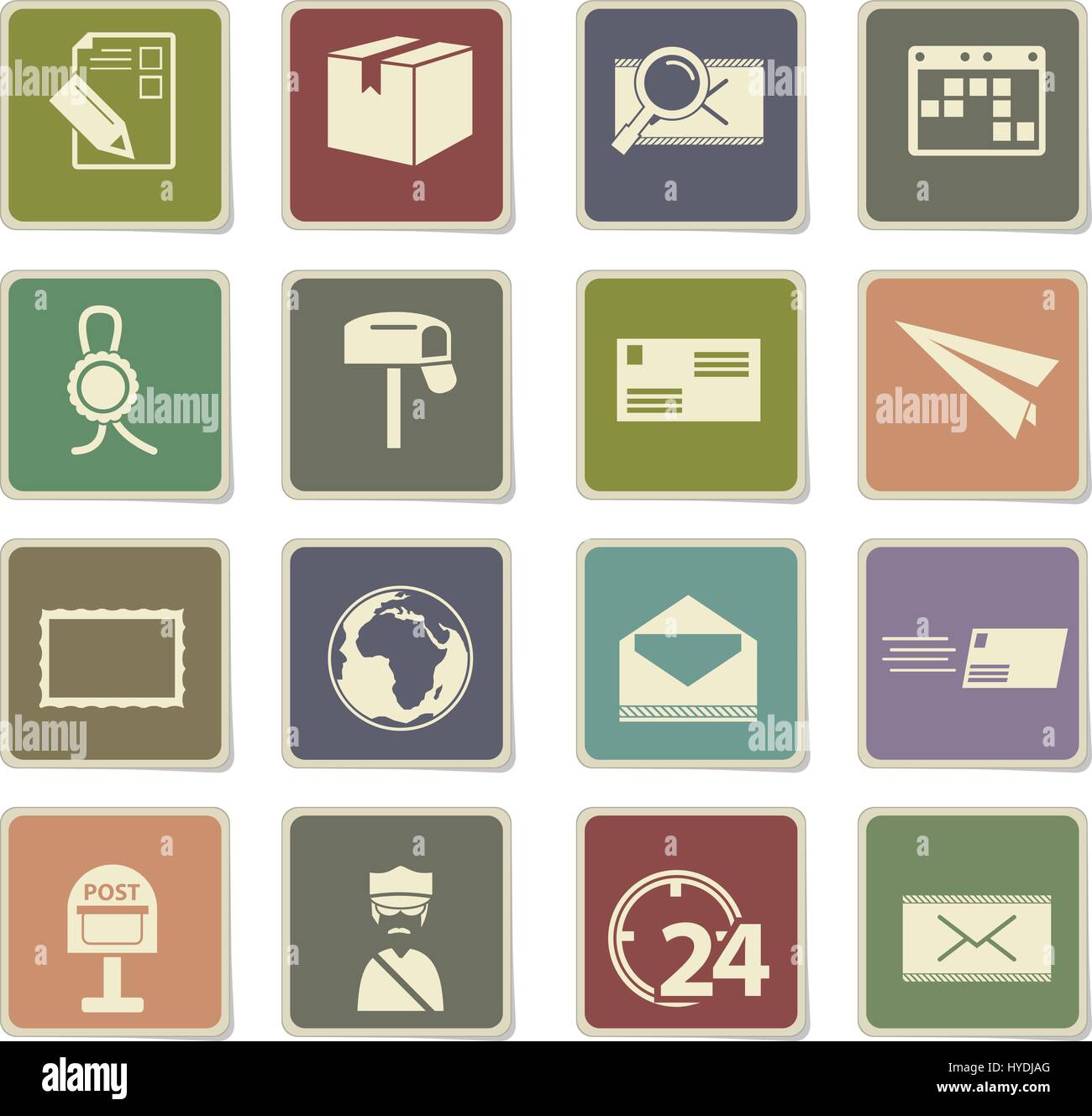 post service vector icons for user interface design Stock Vector Image ...