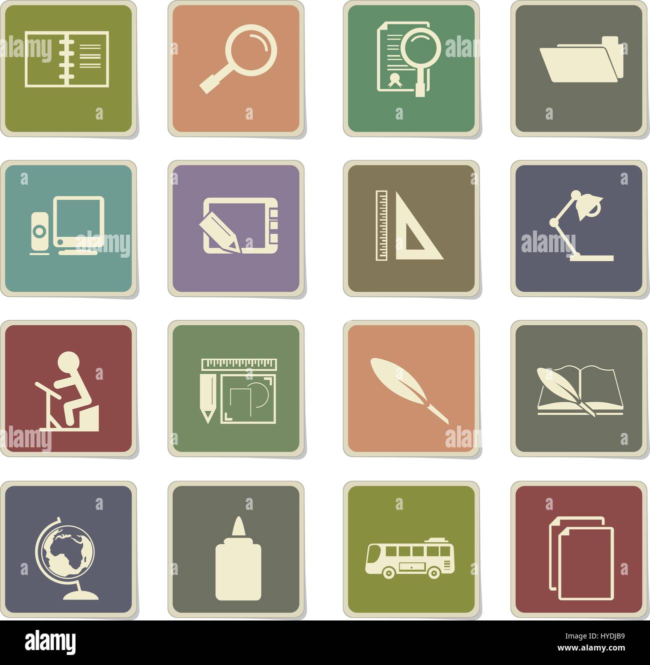 school vector icons for user interface design Stock Vector Image & Art ...