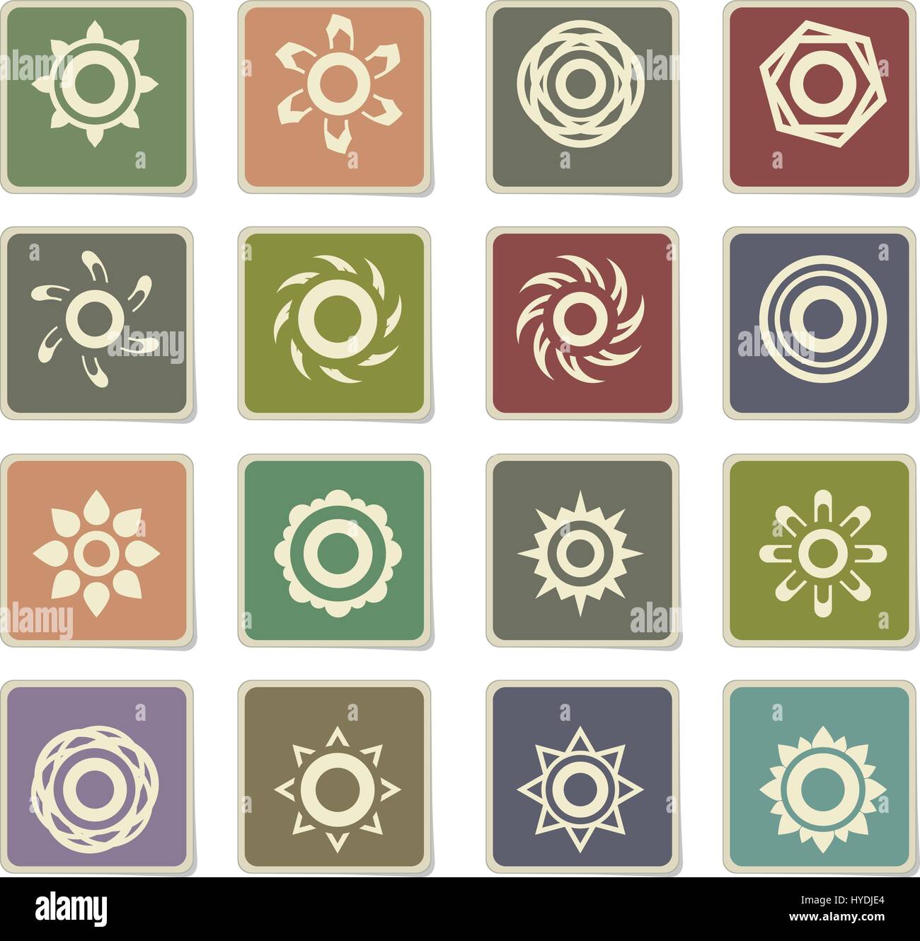 sun vector icons for user interface design Stock Vector Image & Art - Alamy
