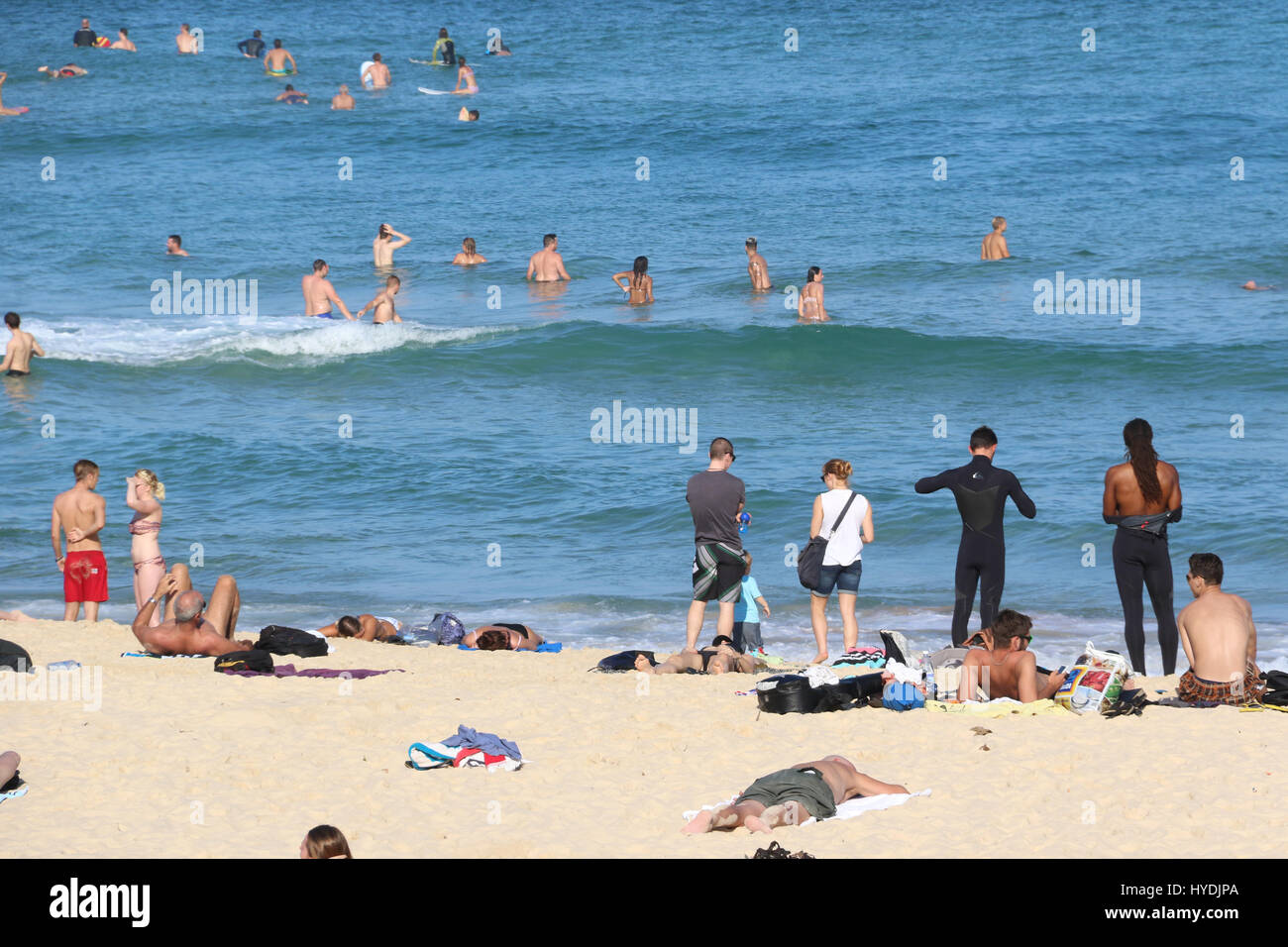 People on the beach at Bondi Beach in Sydney, Australia Stock Photo - Alamy