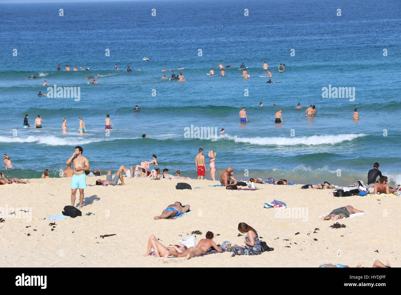 People on the beach at Bondi Beach in Sydney, Australia Stock Photo - Alamy