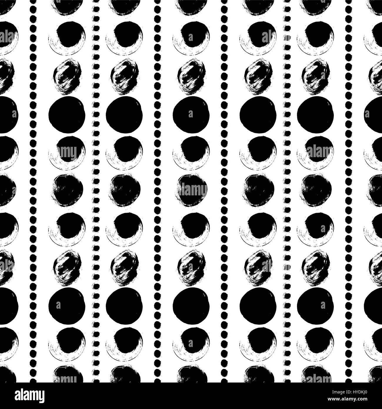 Seamless black and white hand drawn pattern Stock Vector Image & Art ...