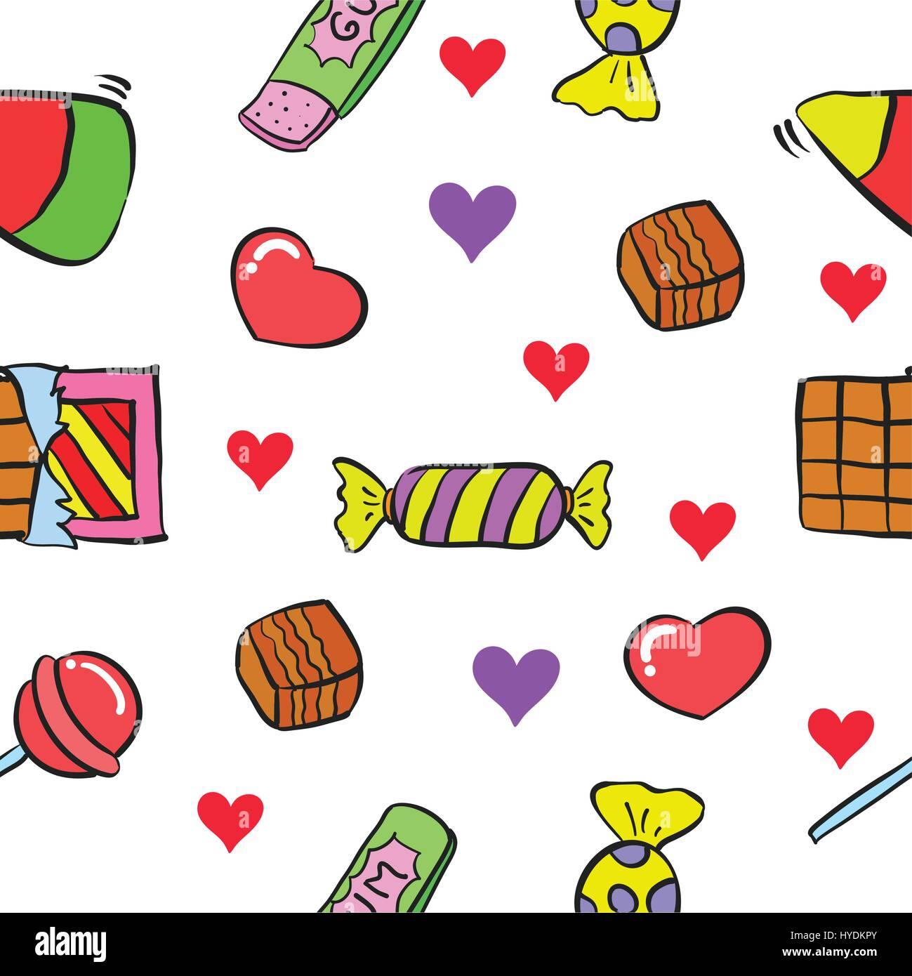 Collection sweet candy on doodle style Stock Vector Image & Art - Alamy