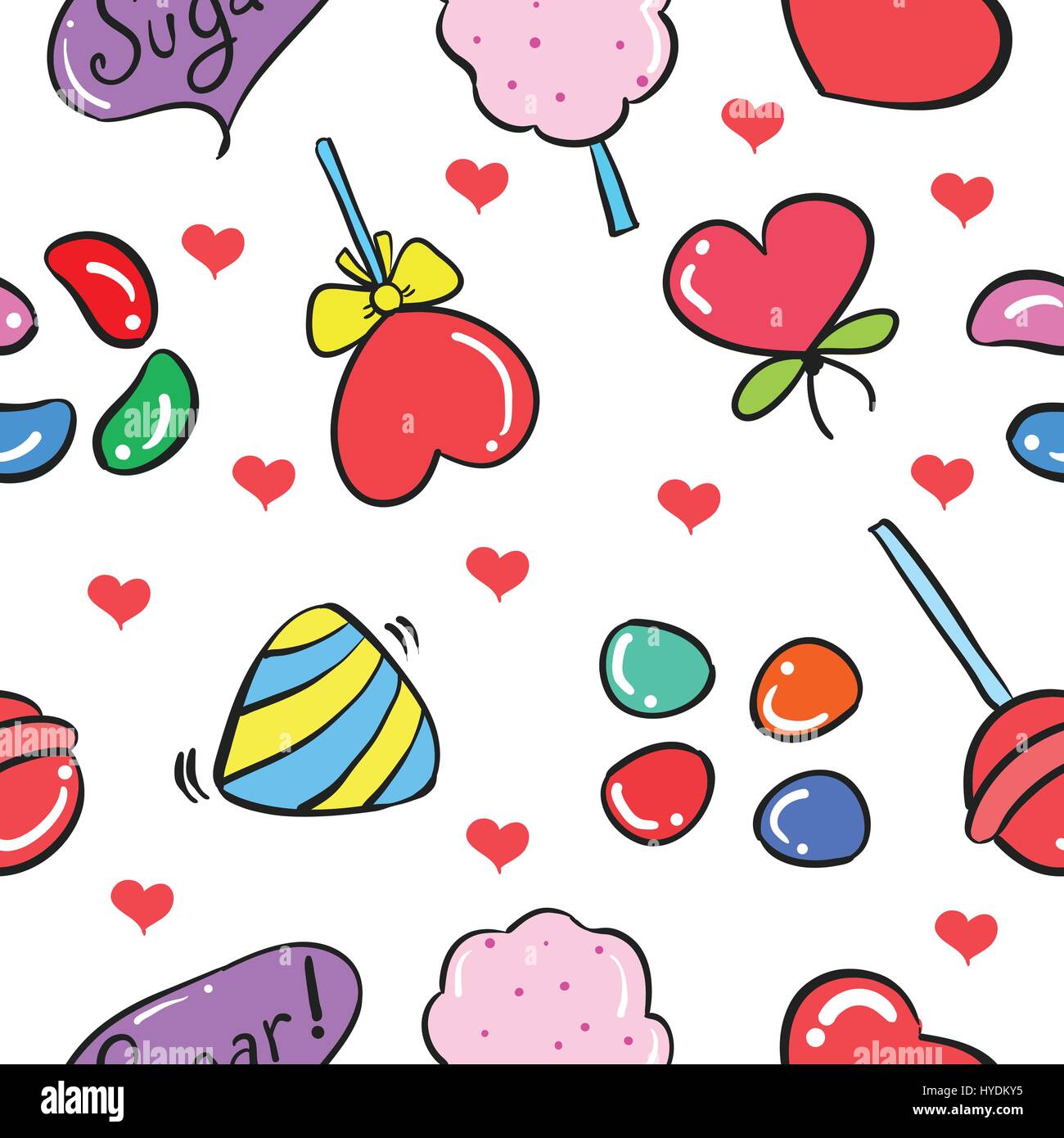 Collection of candy sweet doodle style Stock Vector Image & Art - Alamy