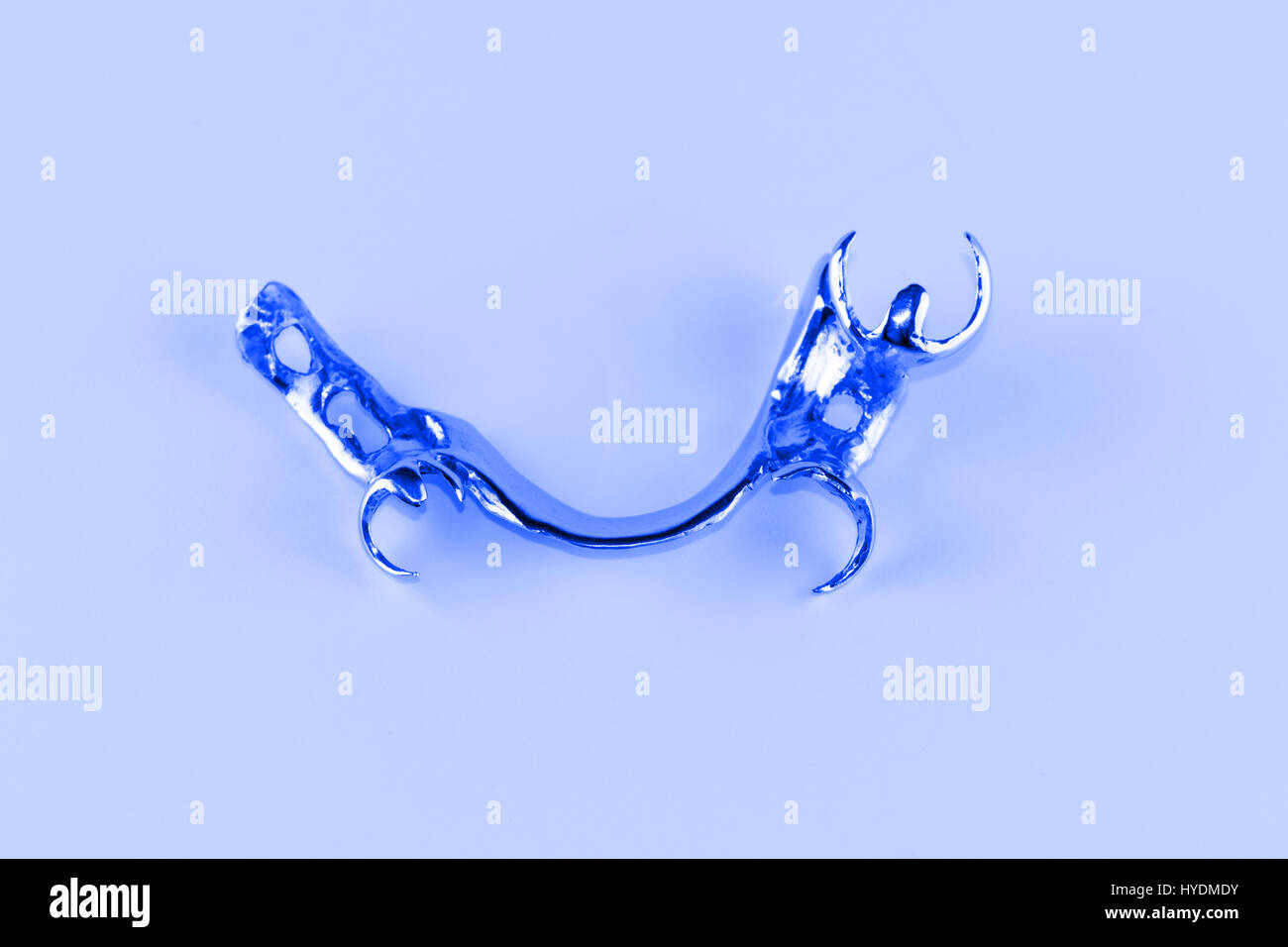 arc prosthesis frame is made of a metal alloy in dental laboratory ...