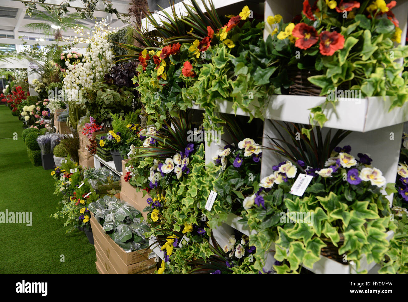 EDITORIAL USE ONLY General views of the new Flower Market at New Covent Garden Market in Nine Elms Lane, London. Stock Photo