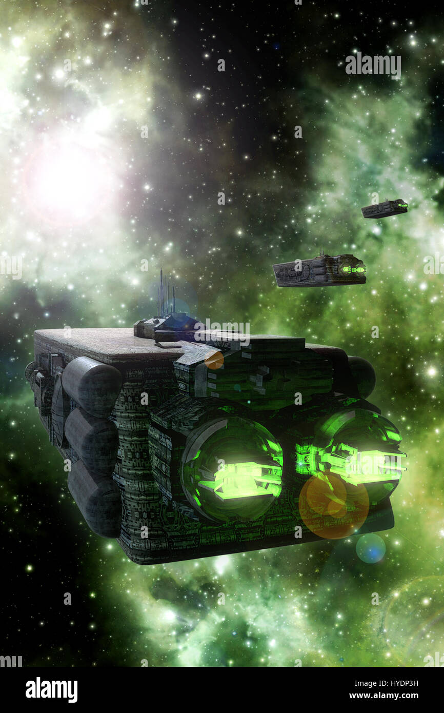 science fiction illustration 3D render Stock Photo - Alamy