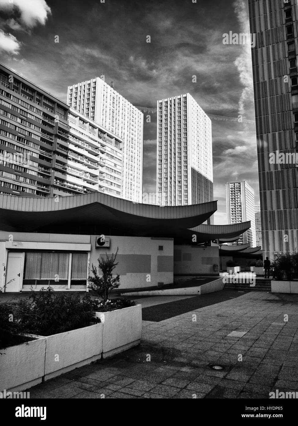 Tours des Olympiades in 13th arrondissement of Paris Stock Photo