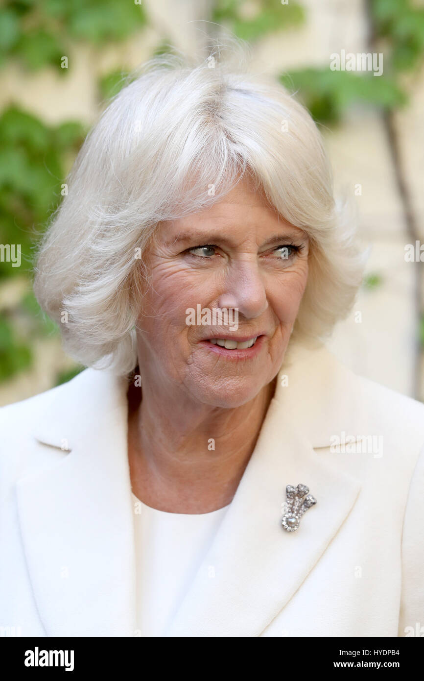 The Duchess of Cornwall at The British School in Rome, Italy, on the ...